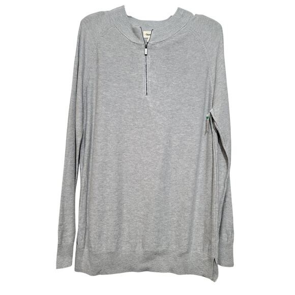 Open Edit Viscose Quarter Zip Sweater Pullover - Picture 1 of 4